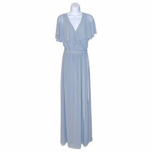 Show Me Your MuMu Audrey Maxi Dress Blue L NWOT
